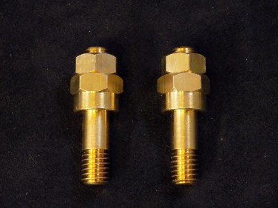 2 PCS GM LONG BATTERY SIDE POST ADAPTER GOLD POSITIVE NEGATIVE CONNECTOR GM38L
