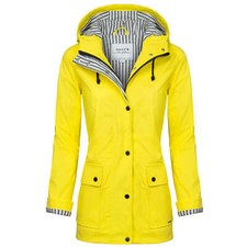 HAILYS Damen Regen Übergangs Kurz Jacke Mantel Parka Friesennerz Kapuze maritim