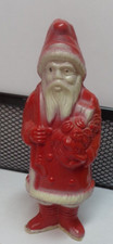 VINTAGE 4" IRWIN CELLULOID SANTA CLAUS FIGURE W/SACK OF TOYS CHRISTMAS EXC