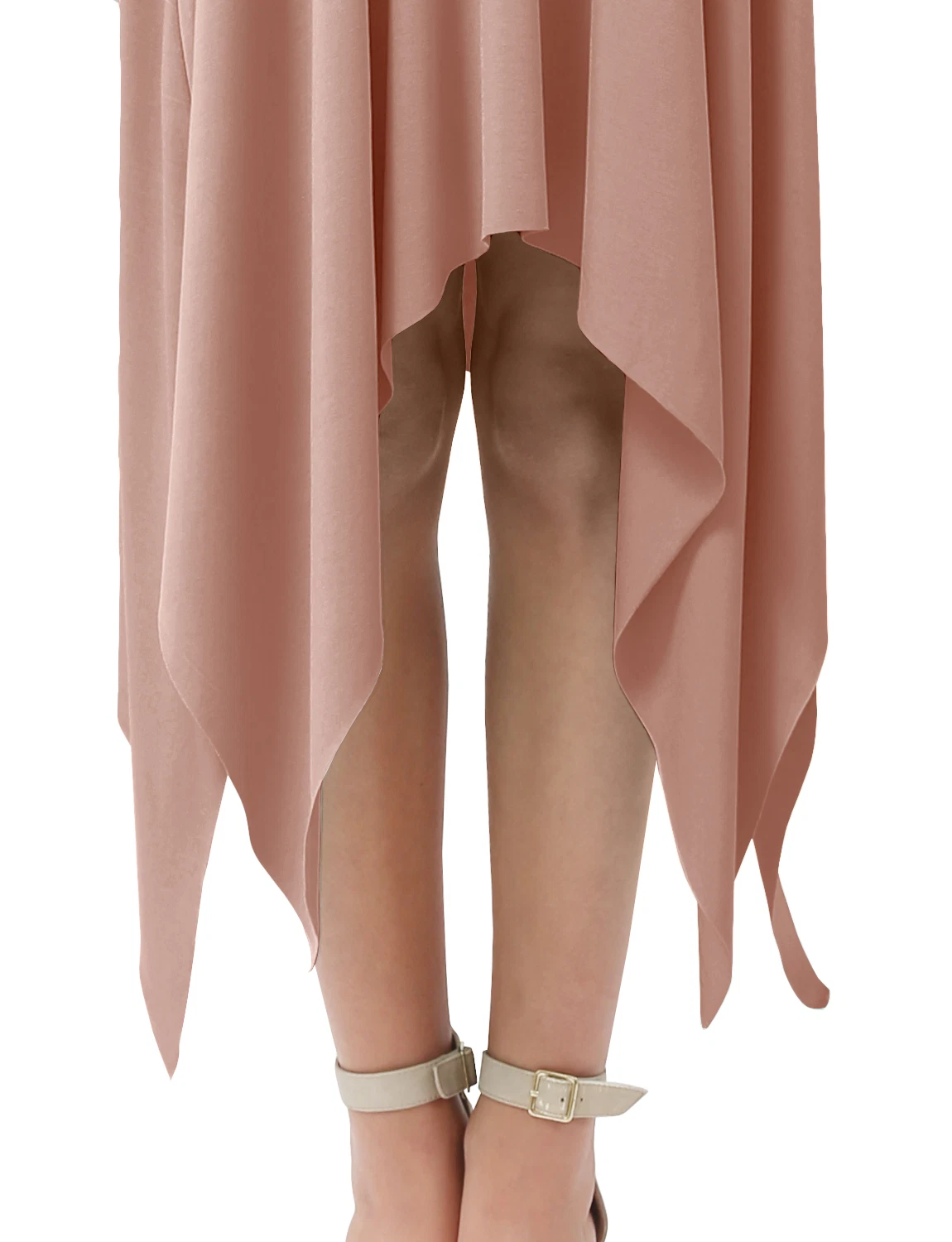 OFF WHITE Abito donna NE People maxi senza maniche lungo orlo a fazzoletto made in USA NEWDR16