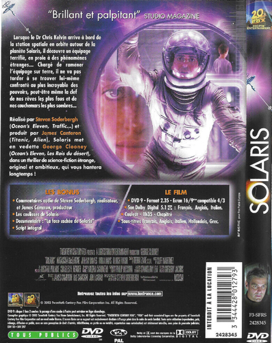 Solaris - DVD - George Clooney - Natascha Mcelhone - Jeremy Davies - Viola Davis - 第 2/3 張圖片