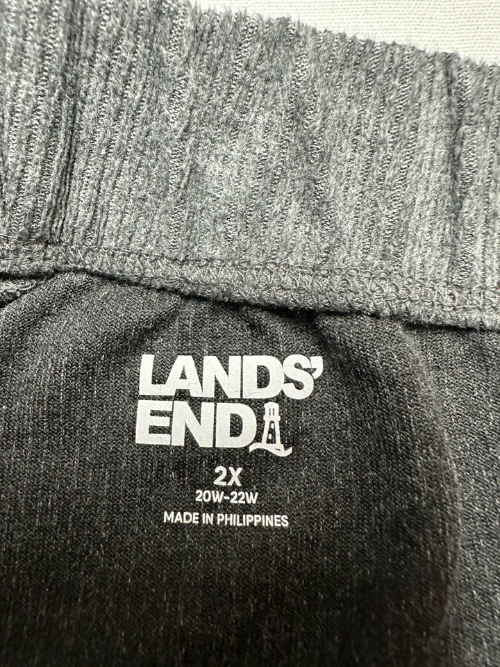 Lands End Women's Pull-on Ribbed Velvet Pants Stretchy Waistband Pockets Size 2X - Image 2 of 4