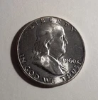 1960 Ben Franklin US Half Dollar, 90% Silver