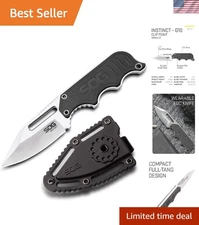 Lightweight Instinct Boot Knife - 2.3 Inch Full Tang Blade, Durable Black Design