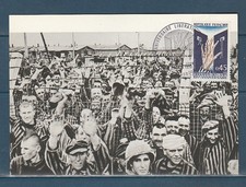 carte  1er jour  25e anniversaire de la libération des camps 67 Strasbourg 1970