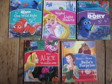 DISNEY Story Reader Me Book Lot Children's Books Nemo Tangled Dory Alice Belle's