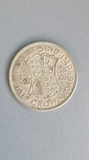 1946 Half Crown .500 Silver Coin George VI