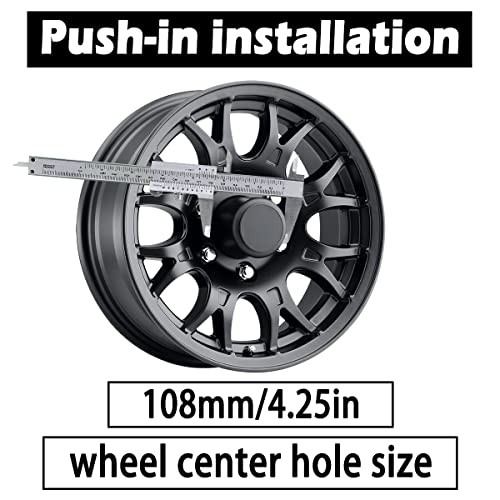 2Pcs 4.25inch Trailer Wheel Center 2Pcs 4.25" Hub 3.66" H, Black 2Pcs Black - Picture 5 of 7