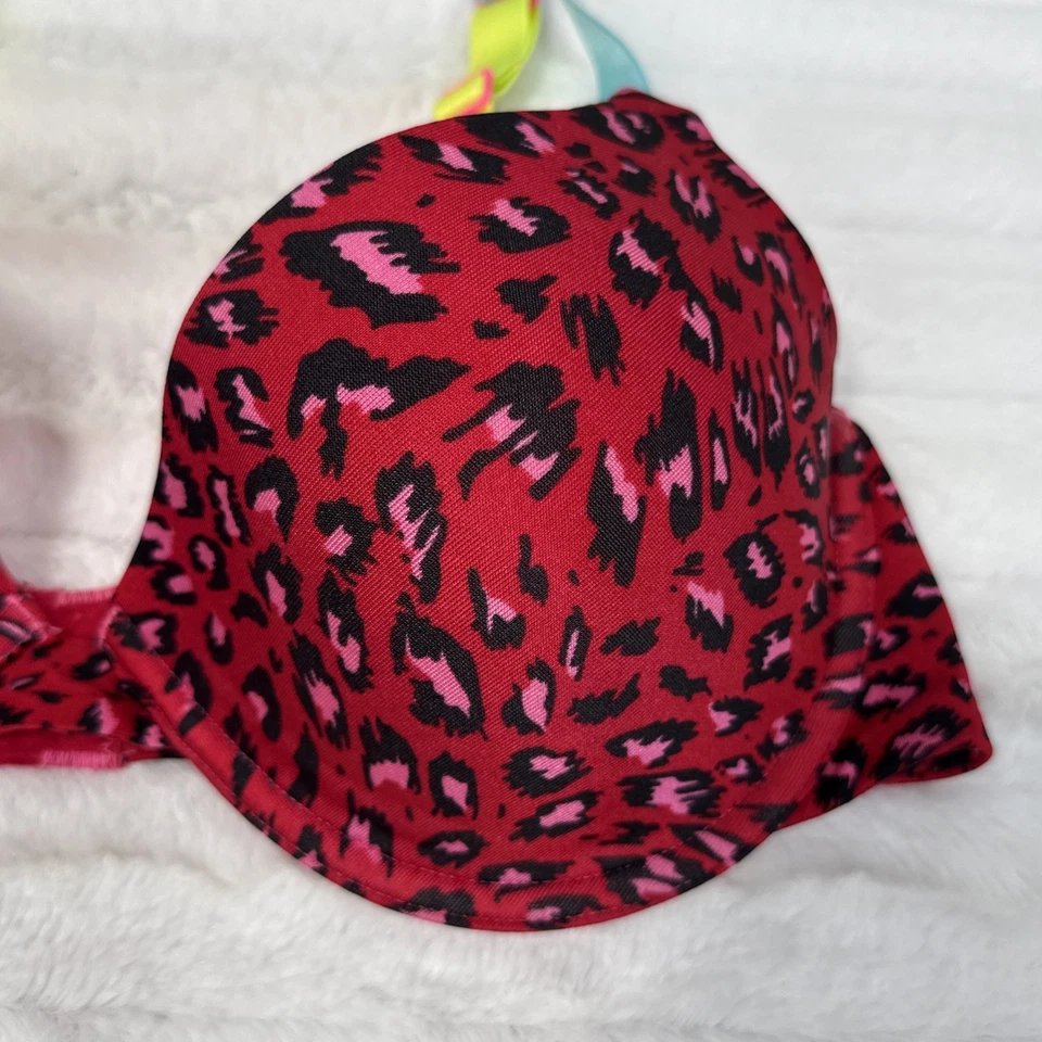 Sujetador Push Up Cobertura Completa Wonderbra 7941 Talla 38C Rojo Estampado Animal Foto 2 de 4