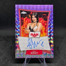 2025 Topps Chrome WWE RHEA RIPLEY Purple Geometric Auto /10 #RIP