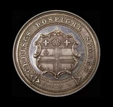 1911 CHRIST'S HOSPITAL SPORTS 45mm SILVER MEDAL - CASED