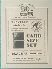 TRAVELERS Notebook Limited Card Size 20th Anniversary Set Black