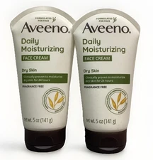 2 Pack: Aveeno Daily Moisturizing Face Cream - Dry Skin - Fragrance Free 5 oz