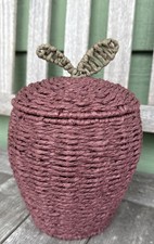 Burgundy apple basket 9” Tall