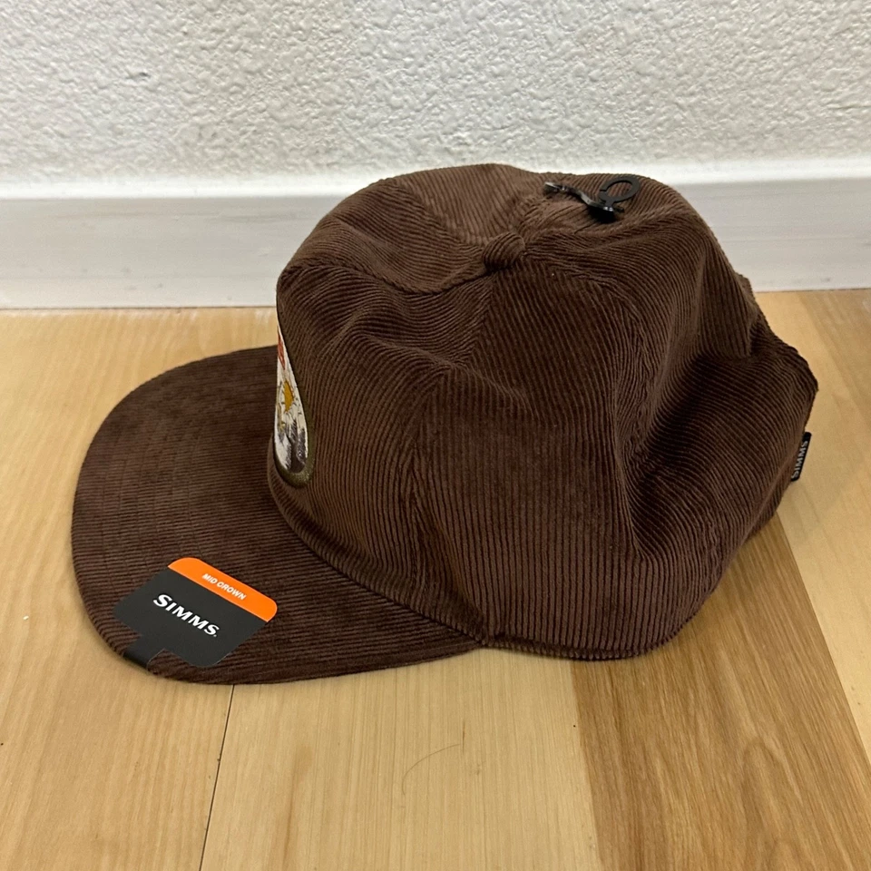 Simms 钓鱼帽带背面可调节棕色双 Hual 灯芯绒  — 第 3/4 张图片