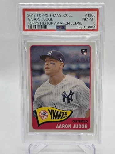 Topps 2017 Transcendent Aaron Judge AJ-1965 1965 /87 Rookie PSA 8