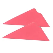 2PCS Triangle Contour Squeegee Car Window Tint Tools- Flexible Multi-Edge Red