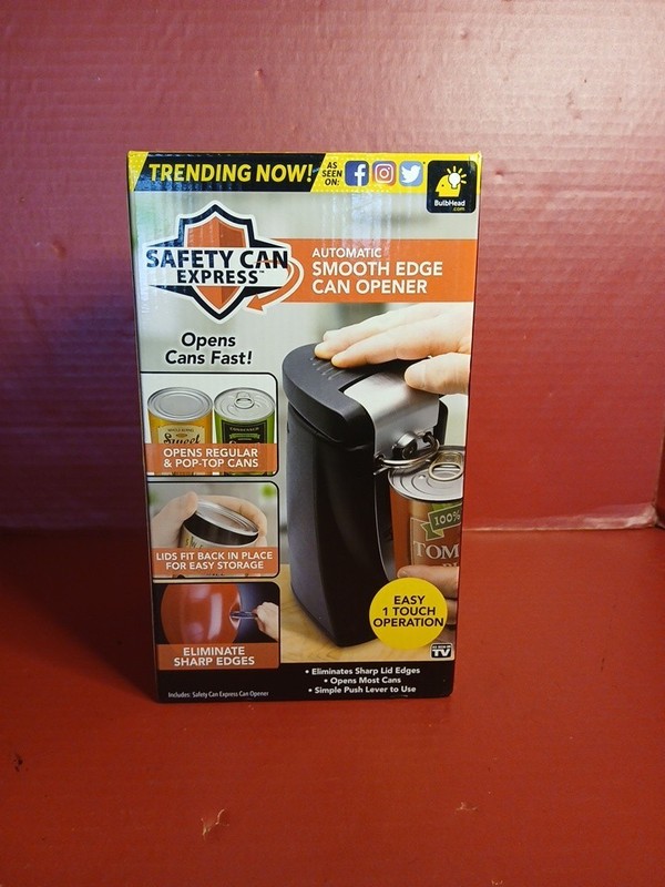 Safety Can Express Smooth Edge Automatic Can Opener 14636 As seen on Internet TV