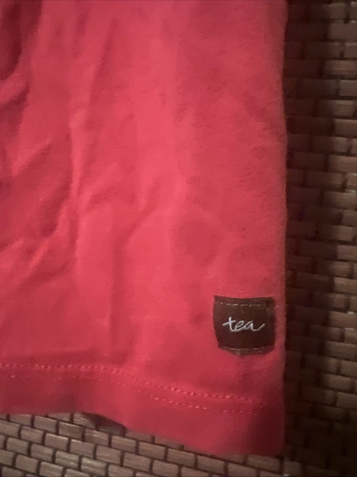 TEA COLLECTION Girls' Pomegranate Embroidered Red Folklore Henley Dress Size 7 - Image 3 of 4