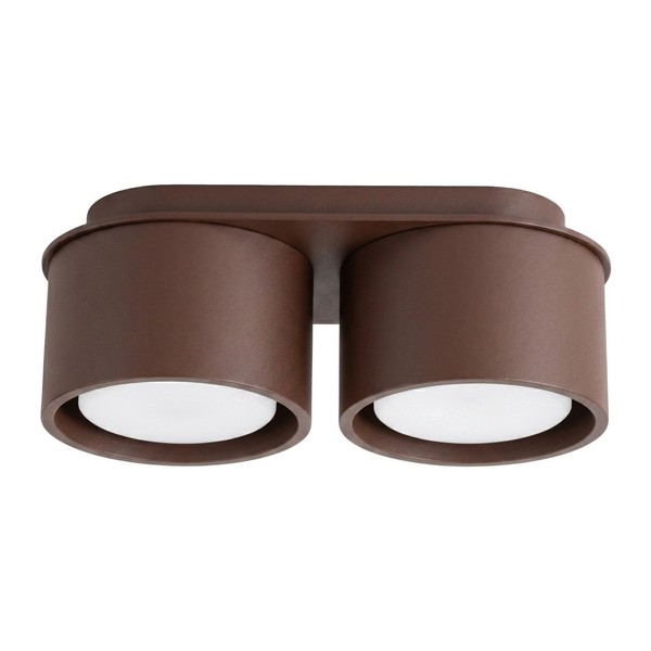 Deckenlampe 2-Flammig Aluminium Braun GX53 L:21 Cm Deckenleuchte Schlafzimmer-image