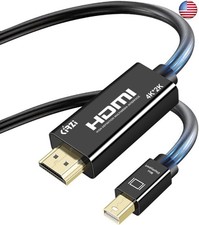4K Mini DisplayPort to HDMI Cable 20ft UHD Thunderbolt to HDMI Cord, Mini DP to