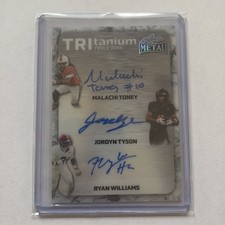 2026 Leaf Metal Titanium Triple Auto Ryan Williams, Toney, Jordyn Tyson 1/5 Ssp