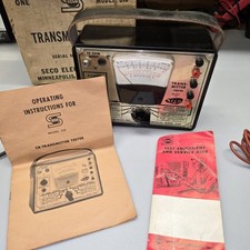 Seco Model 510 Transmitter Tester. Bakelite Cabinet. Original Box  Instructions