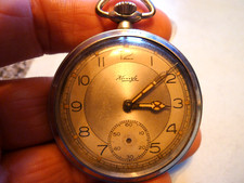 Kienzle Art Deco Nickel Cased Gents Pocket Watch. 50mm.  TLC