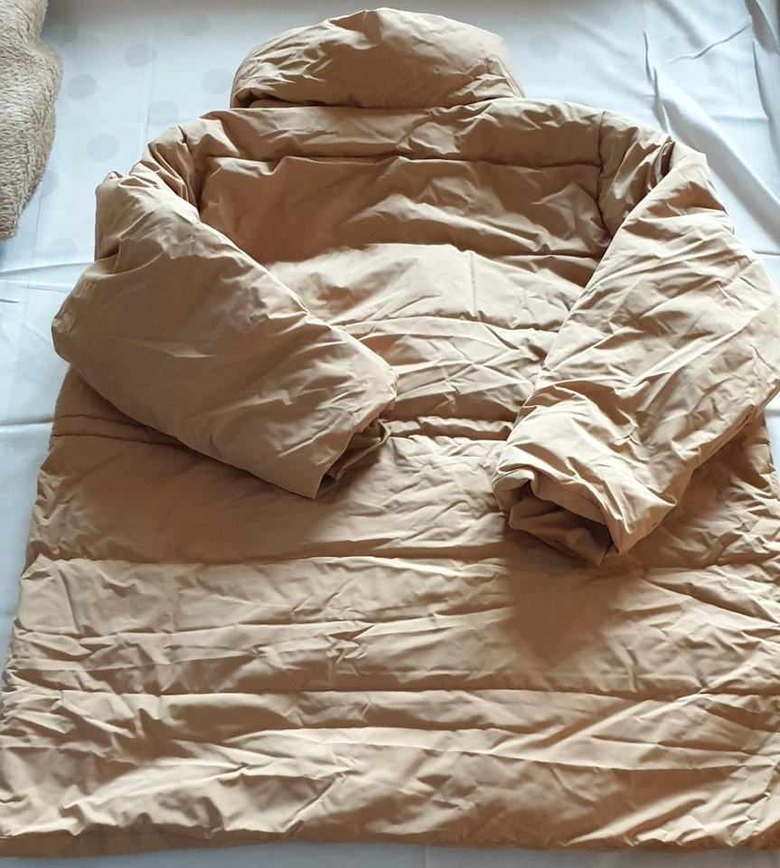 Daunenjacke Damen Lands' End Gr.52/54 beige hoher Kragen Zwei-Wege-Zipper Neu - Bild 2 von 4