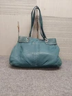 Perlina New York Women Handbag  Blue Genuine Leather Silver Hardware Casual