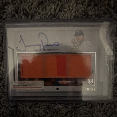 Jeremy Peña 2024 Topps Museum Collection SWTRA-JP Auto Triple Relic /299