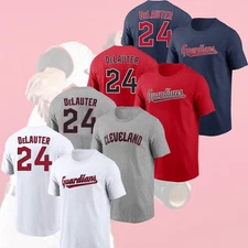 NEW ITEM ! Chase DeLauter #24 Cleveland Guardians Player Name & Number For Fans