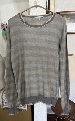 Ferre Milano sz52 Men's hand knit 100% cotton long sleeved pullover knit sweater