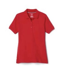 French Toast Stretch Pique Polo In Red Size XL 14/16 .