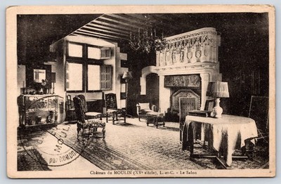 France Chateau Du Moulin Vintage Postcard