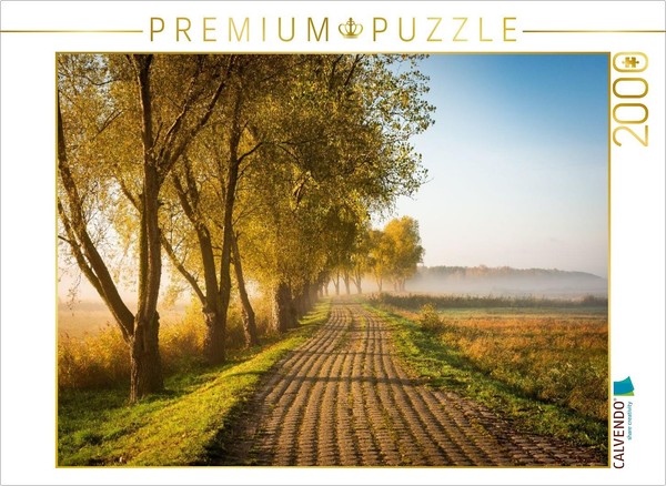 Calvendo Puzzle Feldweg Am Herbstmorgen | 2000 Teile Lege-GrößE 90X67Cm Foto-Puz-image