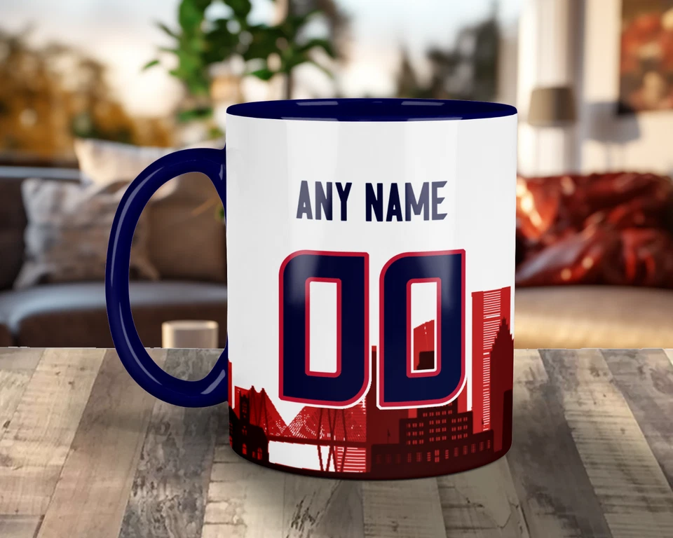 CUSTOMIZABLE Houston Texans Skyline Jersey Mug - Any Name/Number - 11 oz. - Image 2 of 4