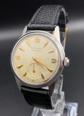 Vintage Svalan Sportman Swiss Made Mechanical Watch 15 Rubis Incabloc Manual