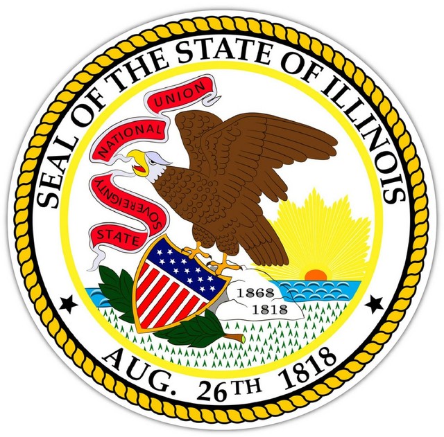 Illinois Coat of Arms State Seal SIZES Vinyl Decal Sticker Car Truck