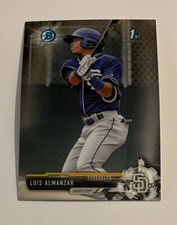 Luis Almanzar 2017 Bowman Chrome Prospect 1st Bowman #BCP8 San Diego Padres