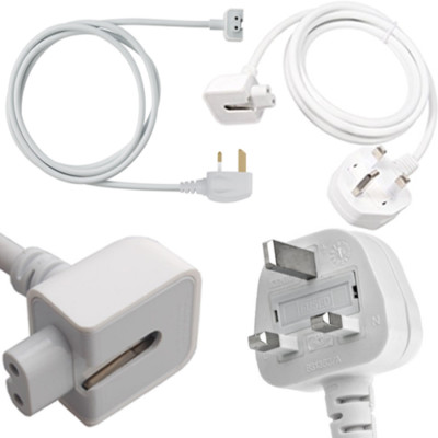 UK 3-Pin Power Adapter Extension Cable Cord For Apple Macbook