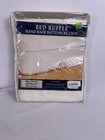 1992 Vintage BattenBurg White Handmade Lace Twin  Bedskirt Dust Ruffle Bedding