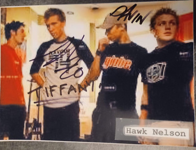 autographed photo 4 x 6 of Hawk Nelson very good