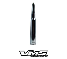 VMS FORD F150 F250 50 CAL CALIBER BULLET ALUMINUM SHORT ANTENNA CHROME G MET KIT