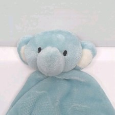 Baby Security Blanket 30" Elephant Lovey Lovie Lt Blue Plush Stuffed Crib Toy