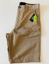 Mens Youth Boys Beige Tan Volcom Chino Shorts Size 29