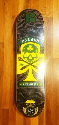 Plan B PJ Ladd P2 Skateboard Deck BDU Series Irish Skull Rare NOS