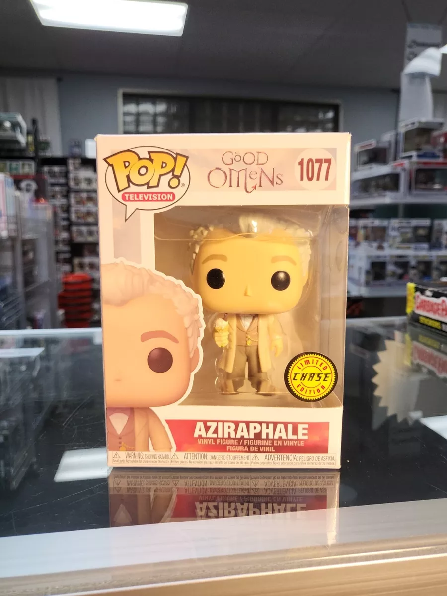 Funko Pop Vinyl Good Omens Aziraphale Chase 1077 W PROTECTOR