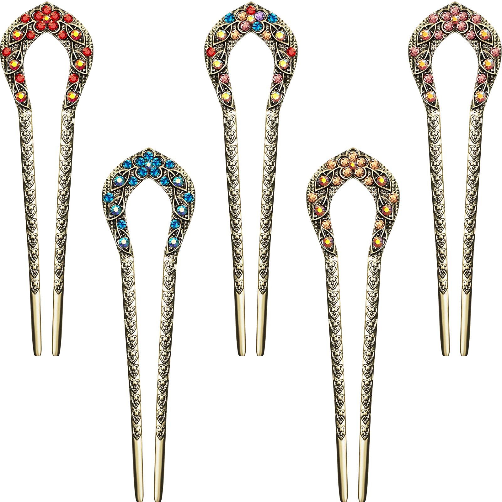 Horquilla francesa vintage con doble punta y forma de U para otoño