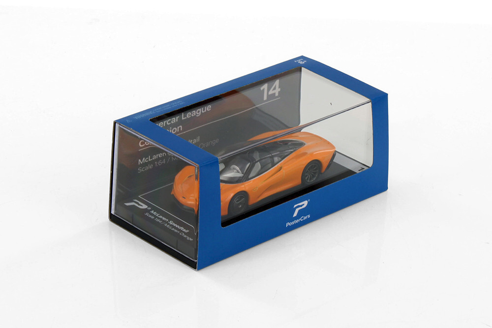 Orange McLaren Speedtail Kinsmart Die-cast 1:64 PosterCars
